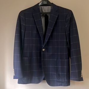 Men’s Ibiza azure summer blazer/ slim fit with spandex.